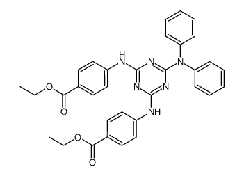 4,4'-(6-diphenylamino-[1,3,5]triazine-2,4-diyldiamino)-bis-benzoic acid diethyl ester Structure