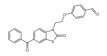 4-[2-(6-benzoyl-2(3H)-benzothiazolon-3-yl)ethoxy]benzaldehyde Structure