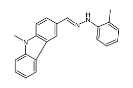 2-methyl-N-[(E)-(9-methylcarbazol-3-yl)methylideneamino]aniline结构式