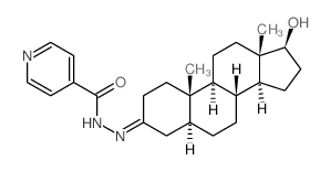 N-[[(5S,8R,9S,10S,13S,14S,17S)-17-hydroxy-10,13-dimethyl-1,2,4,5,6,7,8,9,11,12,14,15,16,17-tetradecahydrocyclopenta[a]phenanthren-3-ylidene]amino]pyridine-4-carboxamide Structure