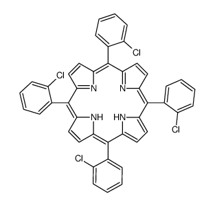 5,10,15,20-tetrakis(2-chlorophenyl)-21,22-dihydroporphyrin结构式