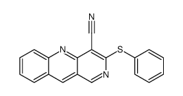 3-phenylsulfanylbenzo[b][1,6]naphthyridine-4-carbonitrile结构式