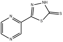 1,3,4-Thiadiazole-2(3H)-thione, 5-(2-pyrazinyl)- structure