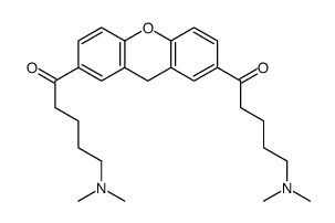 5-(dimethylamino)-1-[7-[5-(dimethylamino)pentanoyl]-9H-xanthen-2-yl]pentan-1-one结构式