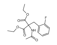 acetylamino-(2-fluoro-benzyl)-malonic acid diethyl ester Structure