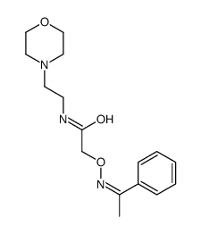 N-(2-morpholin-4-ylethyl)-2-[(Z)-1-phenylethylideneamino]oxyacetamide结构式