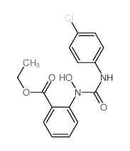 ethyl 2-[(4-chlorophenyl)carbamoyl-hydroxy-amino]benzoate structure