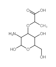 2-[3-amino-2,5-dihydroxy-6-(hydroxymethyl)oxan-4-yl]oxypropanoic acid结构式