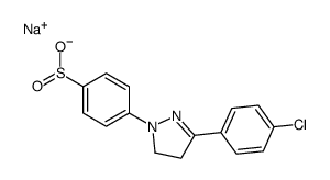 sodium p-[3-(p-chlorophenyl)-4,5-dihydro-1H-pyrazol-1-yl]benzenesulphinate structure