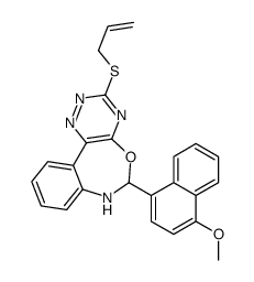 6-(4-methoxynaphthalen-1-yl)-3-prop-2-enylsulfanyl-6,7-dihydro-[1,2,4]triazino[5,6-d][3,1]benzoxazepine Structure