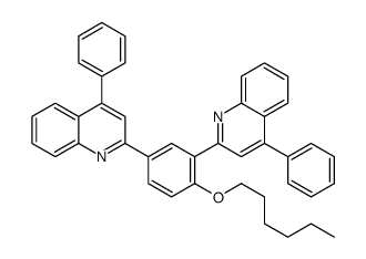 2-[2-hexoxy-5-(4-phenylquinolin-2-yl)phenyl]-4-phenylquinoline结构式