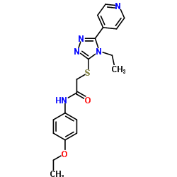 N-(4-Ethoxyphenyl)-2-{[4-ethyl-5-(4-pyridinyl)-4H-1,2,4-triazol-3-yl]sulfanyl}acetamide结构式