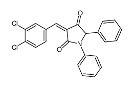 3-[(3,4-dichlorophenyl)methylidene]-1,5-diphenylpyrrolidine-2,4-dione结构式