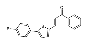 3-[5-(4-bromophenyl)thiophen-2-yl]-1-phenylprop-2-en-1-one结构式