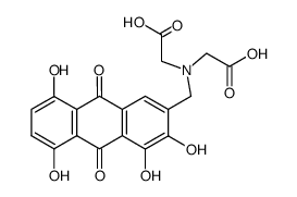 (3,4,5,8-tetrahydroxy-9,10-dioxo-9,10-dihydro-[2]anthrylmethylimino)-di-acetic acid结构式