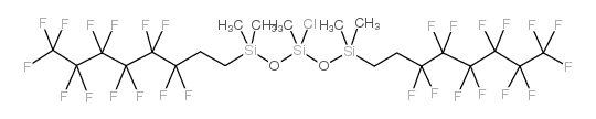 BIS((TRIDECAFLUORO-1,1,2,2-TETRAHYDROOCTYL)DIMETHYLSILOXY)METHYLCHLOROSILANE structure