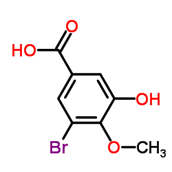 3-Bromo-5-hydroxy-4-methoxybenzoic acid Structure