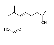 acetic acid,2,7-dimethylocta-5,7-dien-2-ol结构式