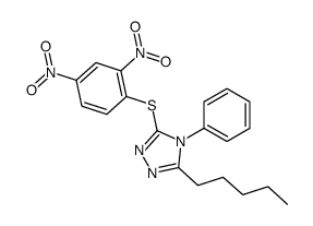 3-(2,4-dinitrophenyl)sulfanyl-5-pentyl-4-phenyl-1,2,4-triazole结构式