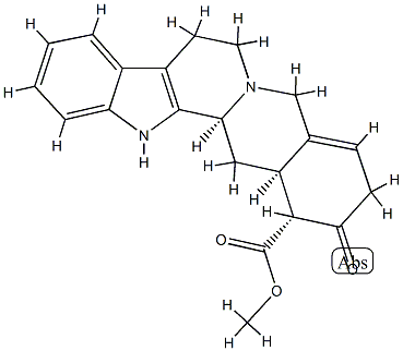 19,20-Didehydro-17-oxoyohimban-16α-carboxylic acid methyl ester结构式