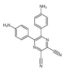 5,6-bis(4-aminophenyl)pyrazine-2,3-dicarbonitrile结构式