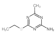 4-ethylsulfanyl-6-methyl-1,3,5-triazin-2-amine structure