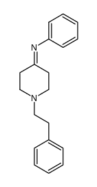 N-(1-phenethylpiperidin-4-ylidene)aniline结构式