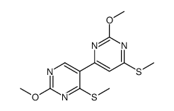 2,2'-Dimethoxy-4',6-bis(methylthio)-4,5'-bipyrimidine结构式