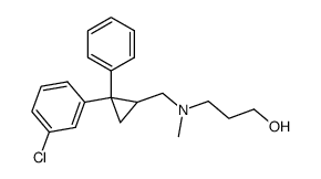 N-Methyl-N-(3-hydroxypropyl)-2-(m-chlorophenyl)-2-phenylcyclopropylmethylamine结构式