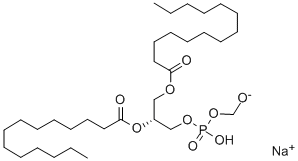 1,2-DIMYRISTOYL-SN-GLYCEROPHOSPHOMETHANOL, SODIUM SALT结构式