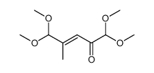 (E)-1,1,5,5-tetramethoxy-4-methyl-pent-3-en-2-one结构式