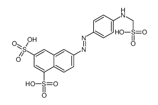 6-[[4-(sulfomethylamino)phenyl]diazenyl]naphthalene-1,3-disulfonic acid Structure