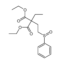 diethyl 2-[2-(benzenesulfinyl)ethyl]-2-ethylpropanedioate结构式
