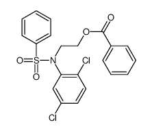 2-[N-(benzenesulfonyl)-2,5-dichloroanilino]ethyl benzoate Structure