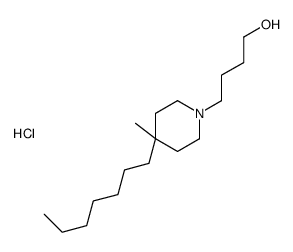 4-(4-heptyl-4-methylpiperidin-1-yl)butan-1-ol,hydrochloride Structure