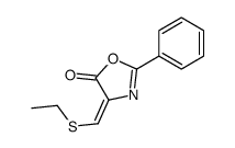 4-(ethylsulfanylmethylidene)-2-phenyl-1,3-oxazol-5-one结构式