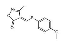 4-[(4-methoxyphenyl)sulfanylmethylidene]-3-methyl-1,2-oxazol-5-one Structure
