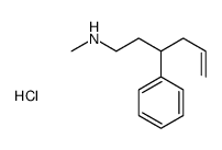 N-methyl-3-phenylhex-5-en-1-amine,hydrochloride结构式