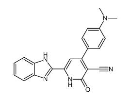 6-(1H-benzoimidazol-2-yl)-4-(4-dimethylamino-phenyl)-2-oxo-1,2-dihydro-pyridine-3-carbonitrile Structure