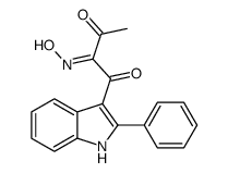 (2E)-2-hydroxyimino-1-(2-phenyl-1H-indol-3-yl)butane-1,3-dione Structure