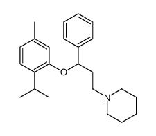 1-[3-(5-methyl-2-propan-2-ylphenoxy)-3-phenylpropyl]piperidine Structure
