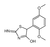2-amino-5-(2,5-dimethoxyphenyl)-1,3-thiazol-4-one结构式