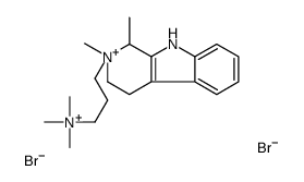 3-(1,2-dimethyl-1,3,4,9-tetrahydropyrido[3,4-b]indol-2-ium-2-yl)propyl-trimethylazanium,dibromide Structure