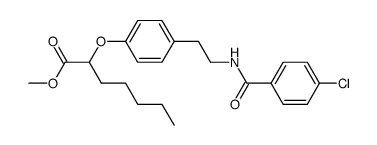 2-{4-[2-(4-Chloro-benzoylamino)-ethyl]-phenoxy}-heptanoic acid methyl ester结构式