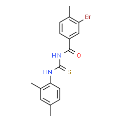 3-bromo-N-{[(2,4-dimethylphenyl)amino]carbonothioyl}-4-methylbenzamide结构式