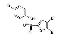 4,5-dibromo-N-(4-chlorophenyl)thiophene-2-sulfonamide结构式
