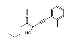 (3R)-4-ethenylidene-1-(2-methylphenyl)oct-1-yn-3-ol结构式