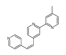 2-(4-methylpyridin-2-yl)-4-(2-pyridin-4-ylethenyl)pyridine结构式