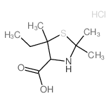 5-ethyl-2,2,5-trimethyl-thiazolidine-4-carboxylic acid结构式