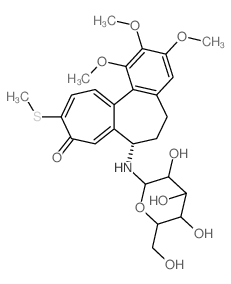 Colchicine, N-deacetyl-10-demethoxy-N-(beta-d-glucopyranosyl)-10-(methylthio)- structure